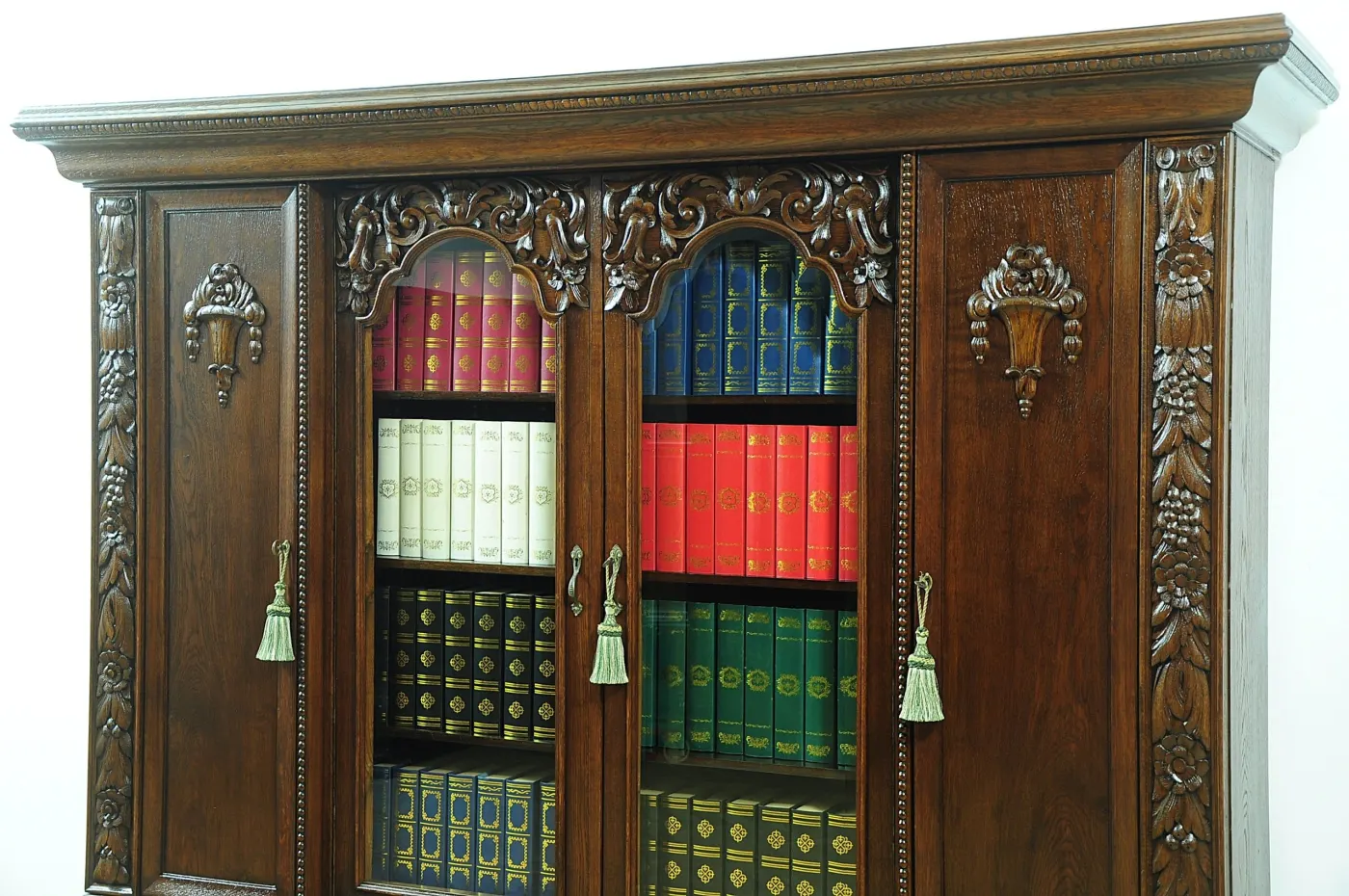 Biblioteka-witryna dębowa, secesja — zdjęcie 6