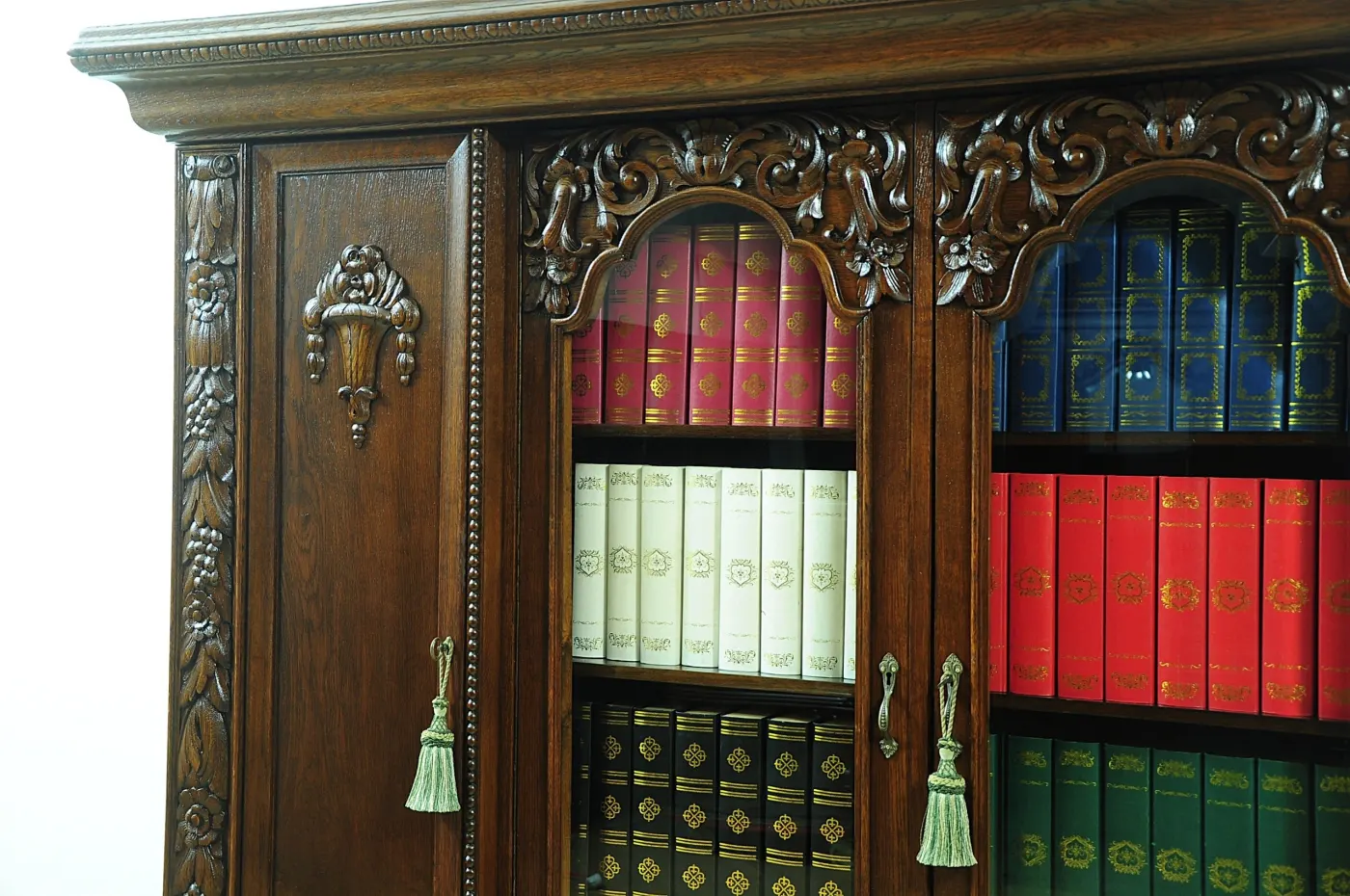 Biblioteka-witryna dębowa, secesja — zdjęcie 7