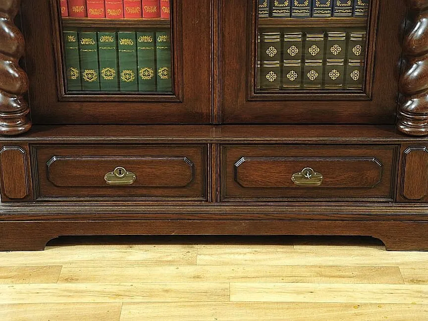 Biblioteka-witryna dębowa, neobarok — zdjęcie 4